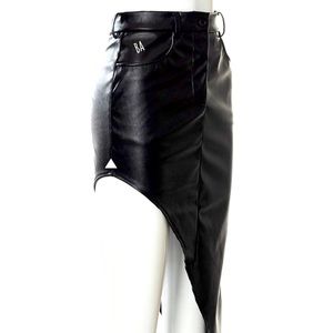 Black Apparel Asymmetric Skirt